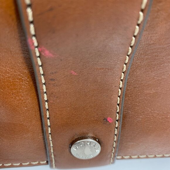 MICHAEL KORS Brookville MK Print Jacquard Leather Bowling Satchel Buckle Strap - Picture 7 of 13